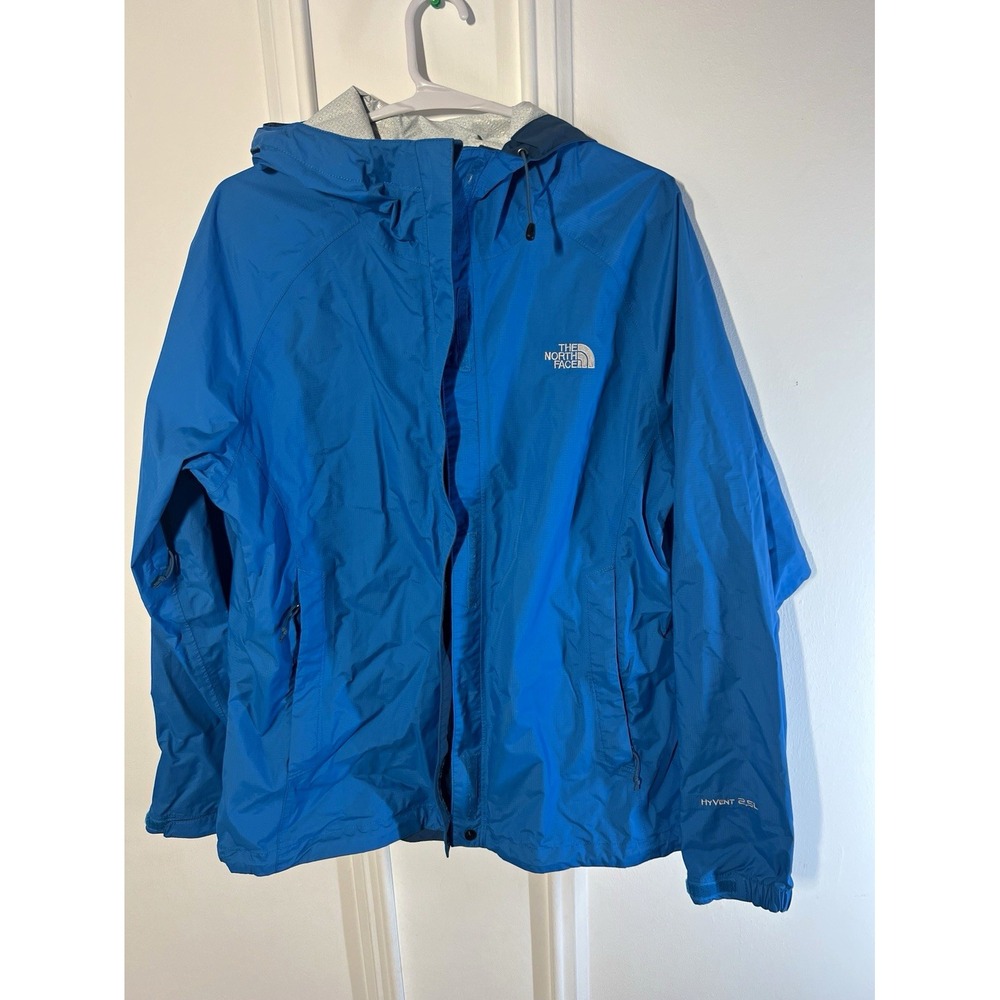 The North Face Venture Jacket Womens L Blue HyVent 2.5L Waterproof A57Y F13
